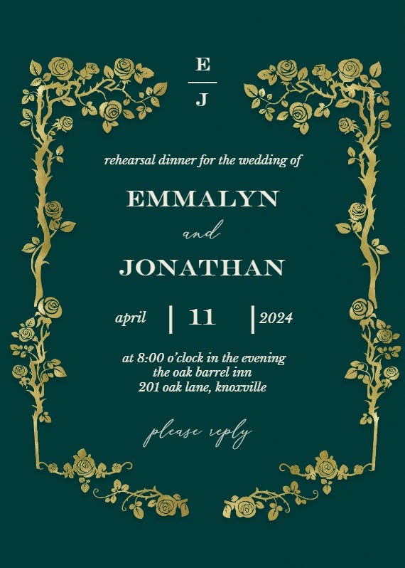 Floral frame -  invitation template
