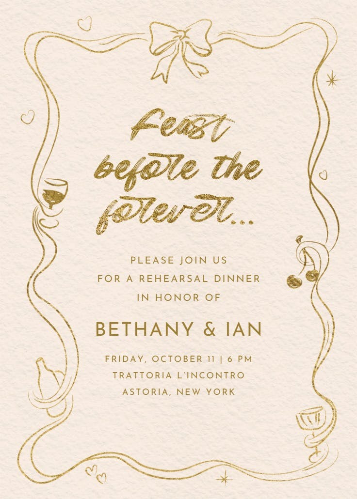 Framed in love - rehearsal dinner party invitation
