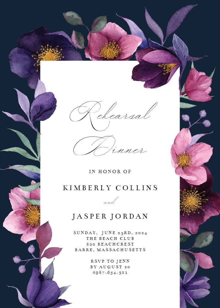 Growing joy - rehearsal dinner party invitation