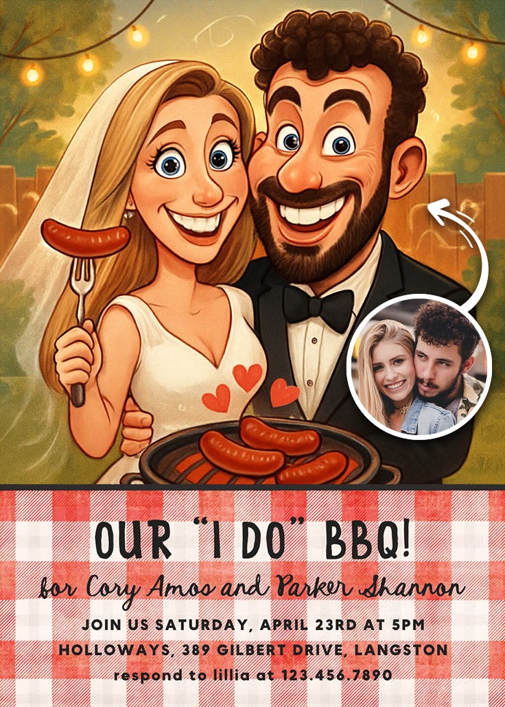 I do bbq - invitación para bridal shower