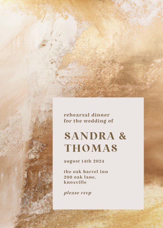 Laid-back luxury - rehearsal dinner party invitation