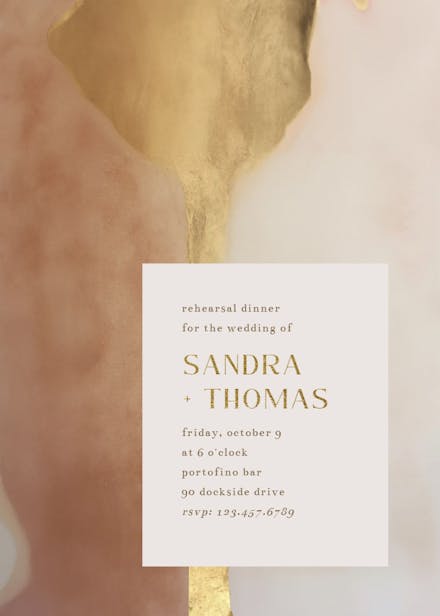 Laid-back luxury - rehearsal dinner party invitation