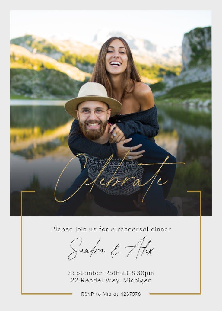 New era - rehearsal dinner party invitation