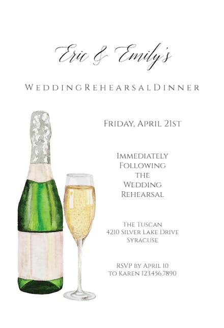 Practice run - rehearsal dinner party invitation