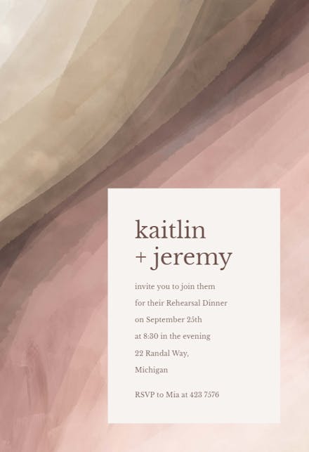 Sands - rehearsal dinner party invitation