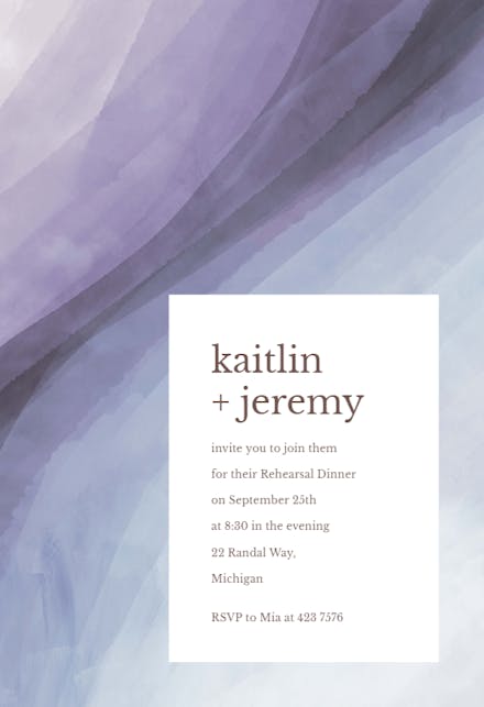 Sands - rehearsal dinner party invitation