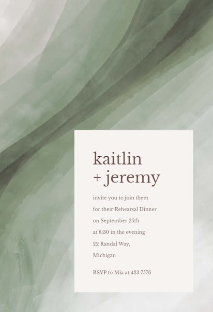 Sands - rehearsal dinner party invitation