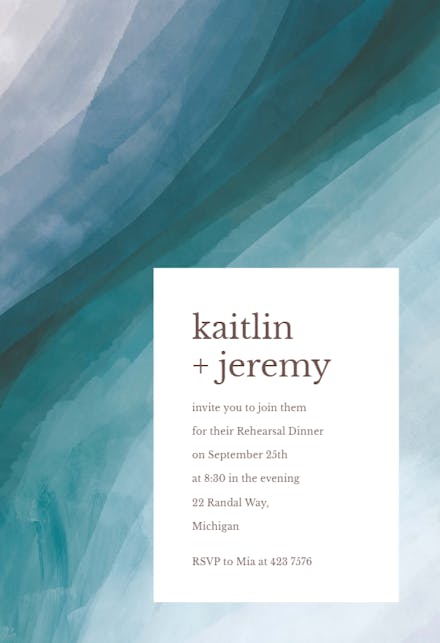 Sands - rehearsal dinner party invitation