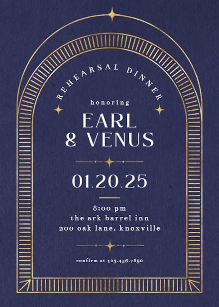Sculptural simplicity - rehearsal dinner party invitation