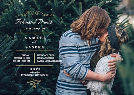 Victorain - rehearsal dinner party invitation