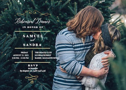 Victorain - Rehearsal Dinner Party Invitation