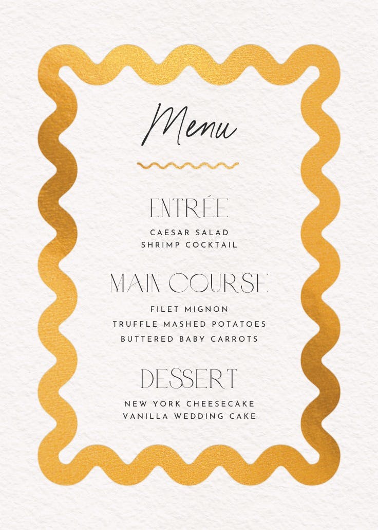 Billowing border - invitación de boda