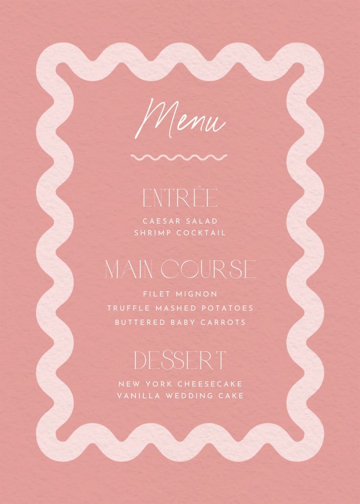 Billowing border - invitación de boda