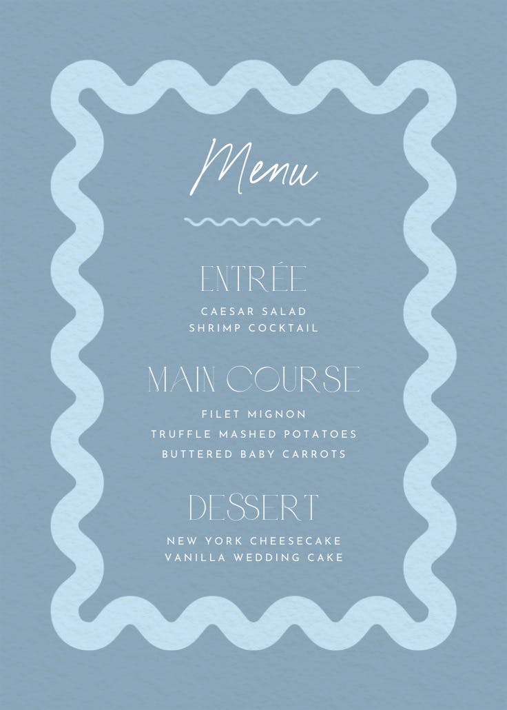 Billowing border - invitación de boda