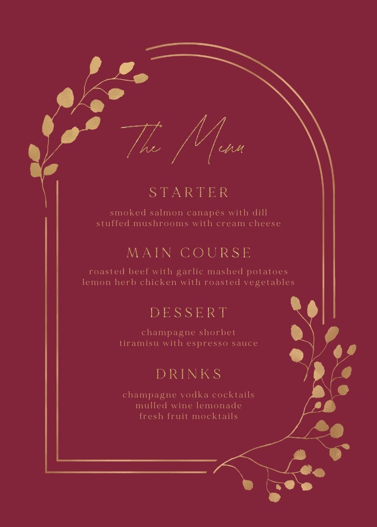 Eucalyptus leaves - menú