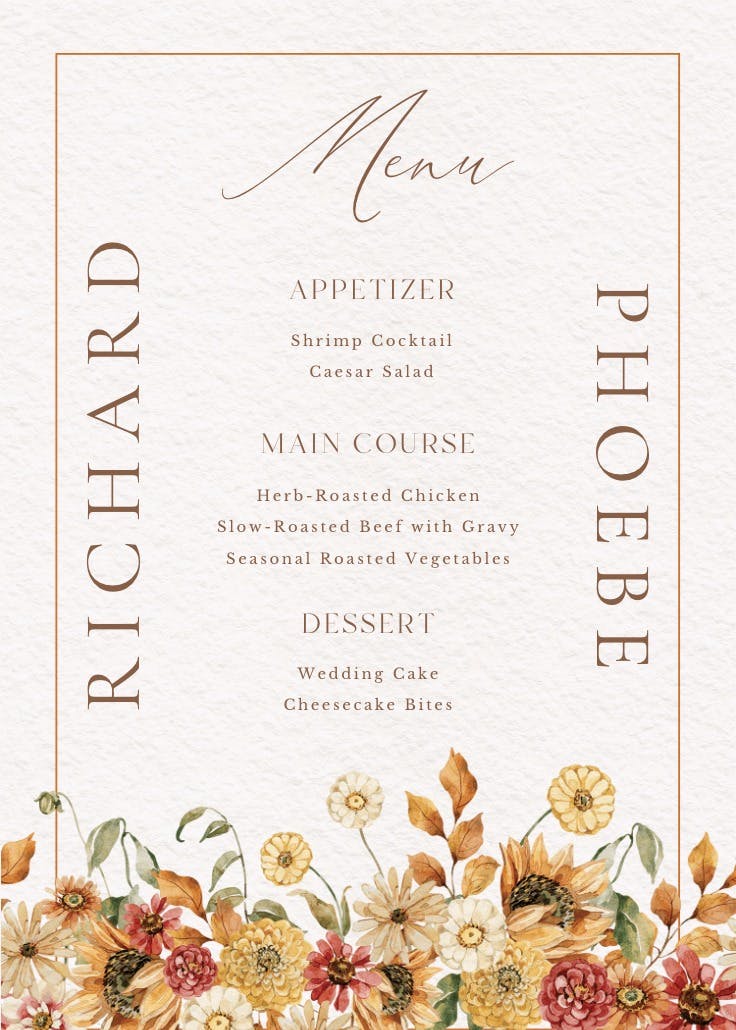 Fall for you - menú