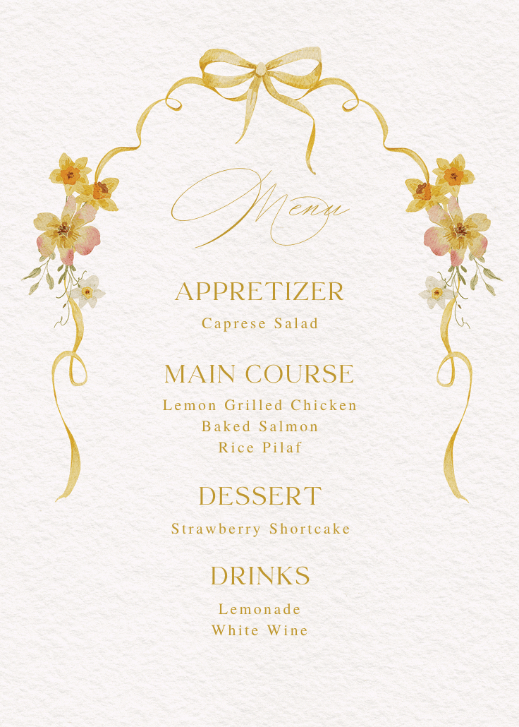 Frame of love - menú