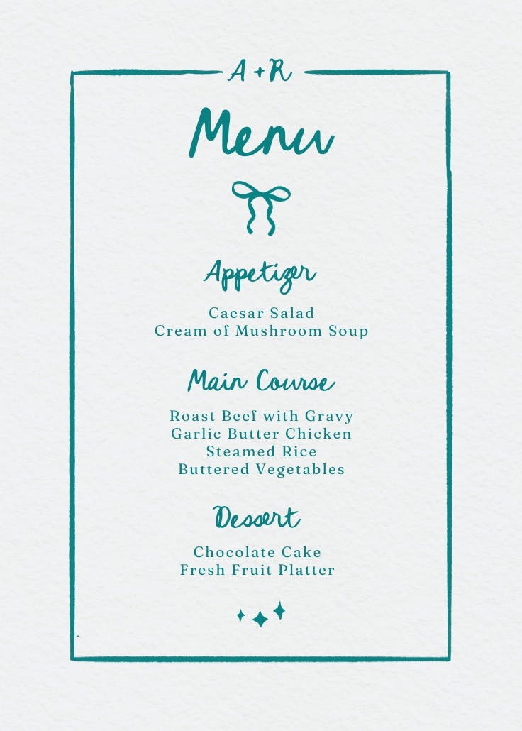 Magical minimalism - menú