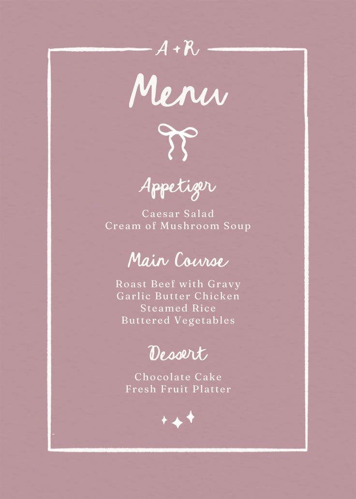 Magical minimalism - menú