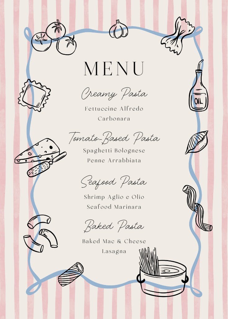 Mangia mangia - menú