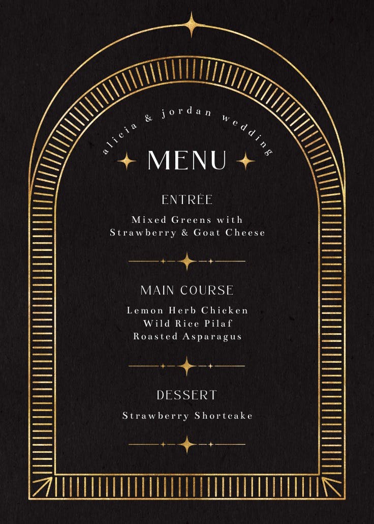 Sculptured simplicity - menú