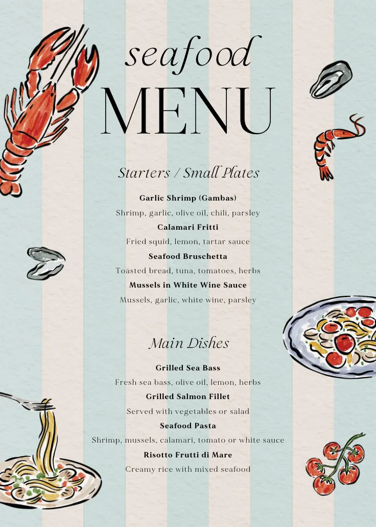 Seafood - মেনু