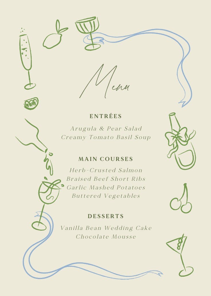 Sketched border - menú