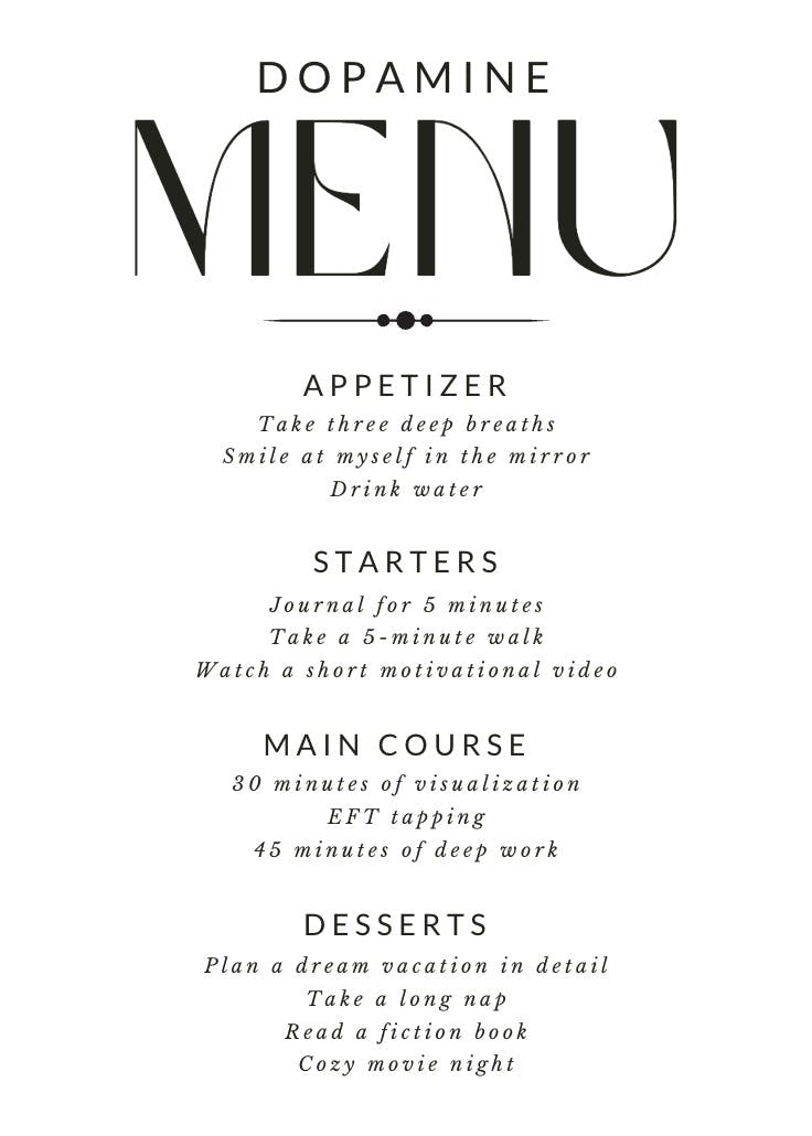 Trendy bold text - menú