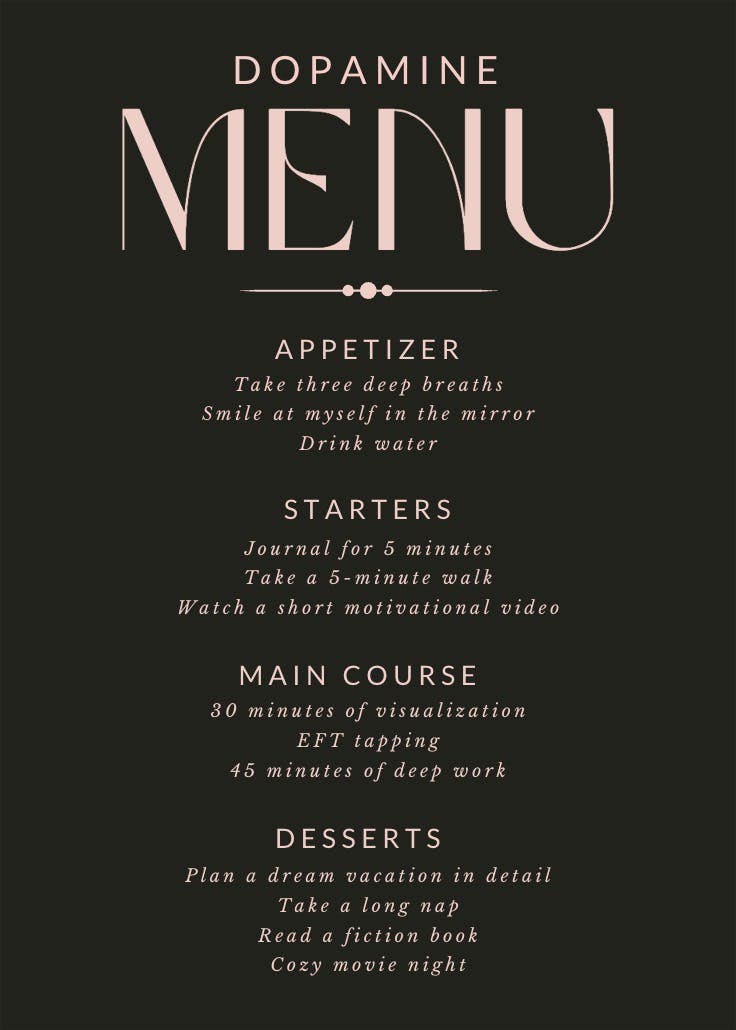 Trendy bold text - menú