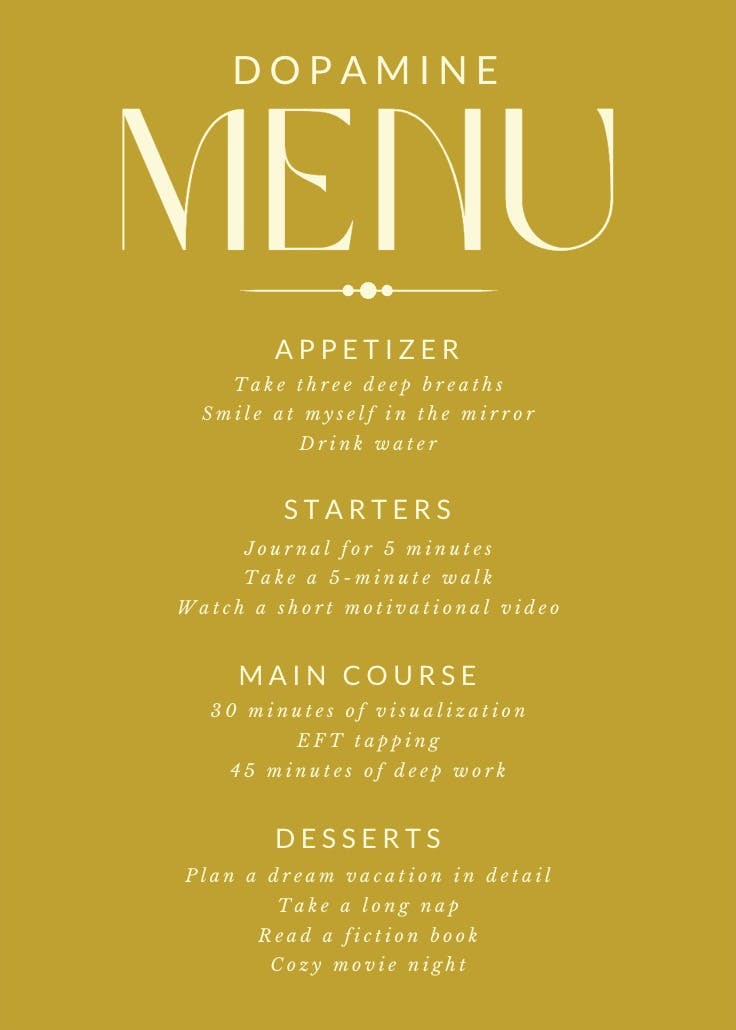 Trendy bold text - menú