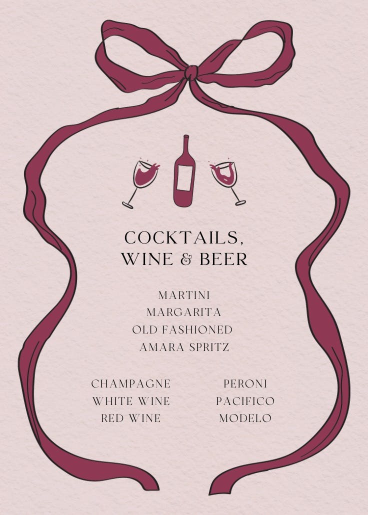 Uncork - invitación para fiesta cóctel