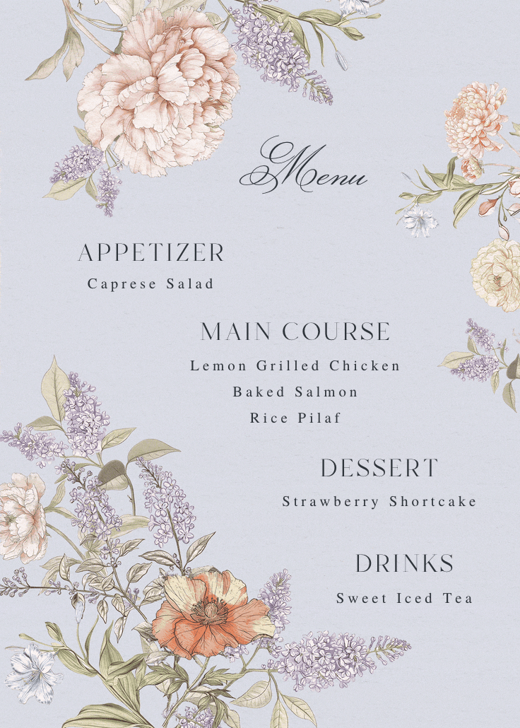 Vintage sketch - menú