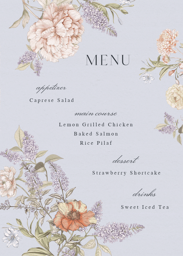 Vintage sketch - menú