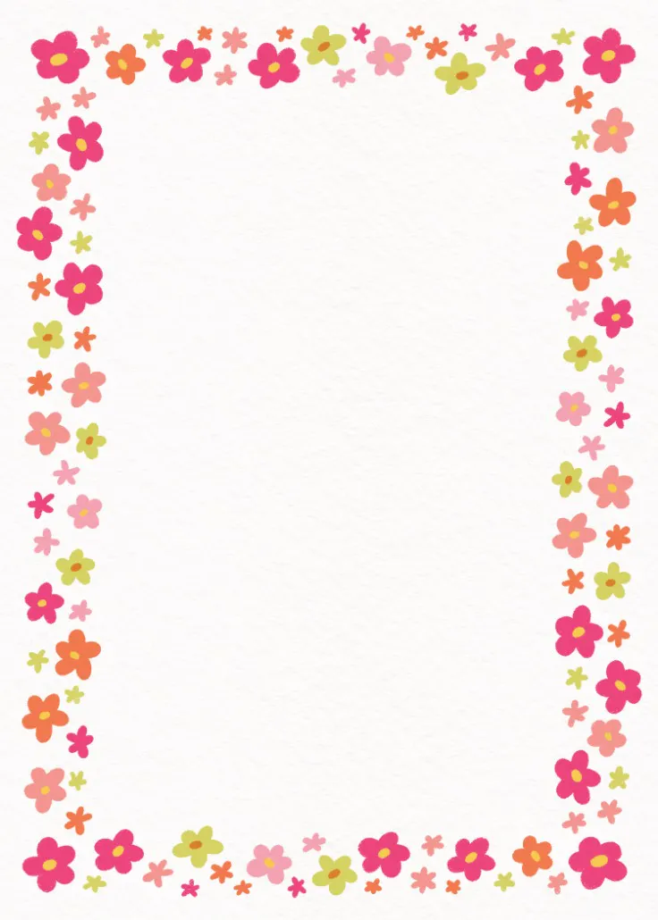 Bright little blooms – borda de página