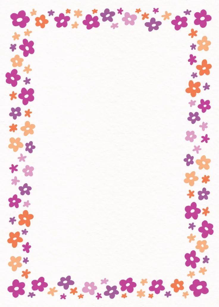 Bright little blooms – seitenrahmen