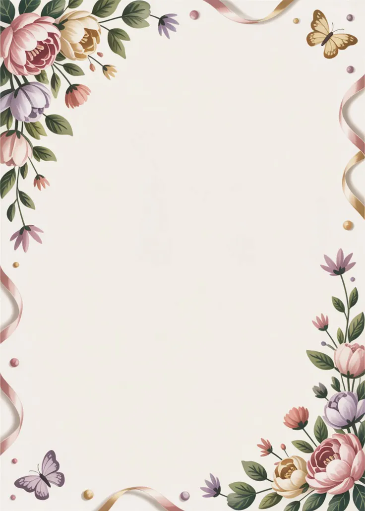 Butterfly & florals – bordo pagina