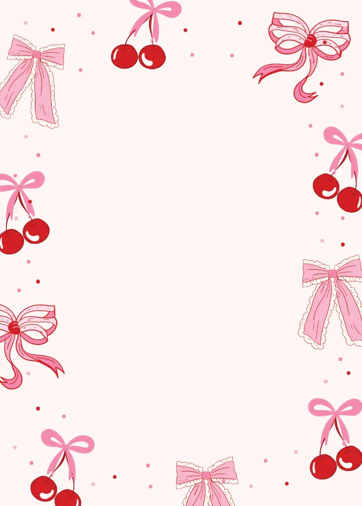 Coquette cherry -  sayfa kenarlığı