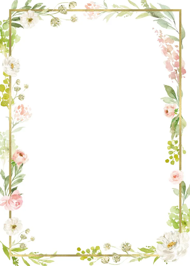 Frame and floral – bordo pagina