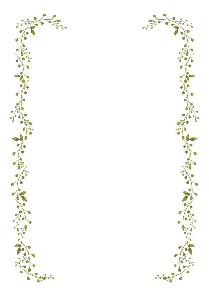Green leaf border – bordo pagina