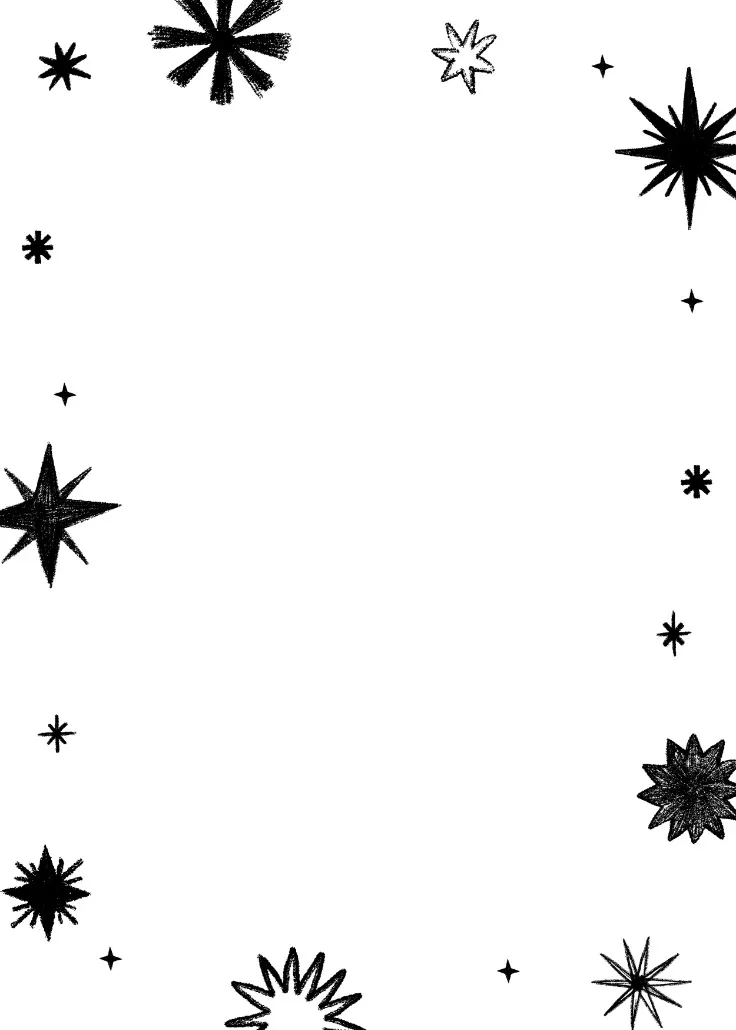 Hand drawn stars -  กรอบหน้ากระดาษ