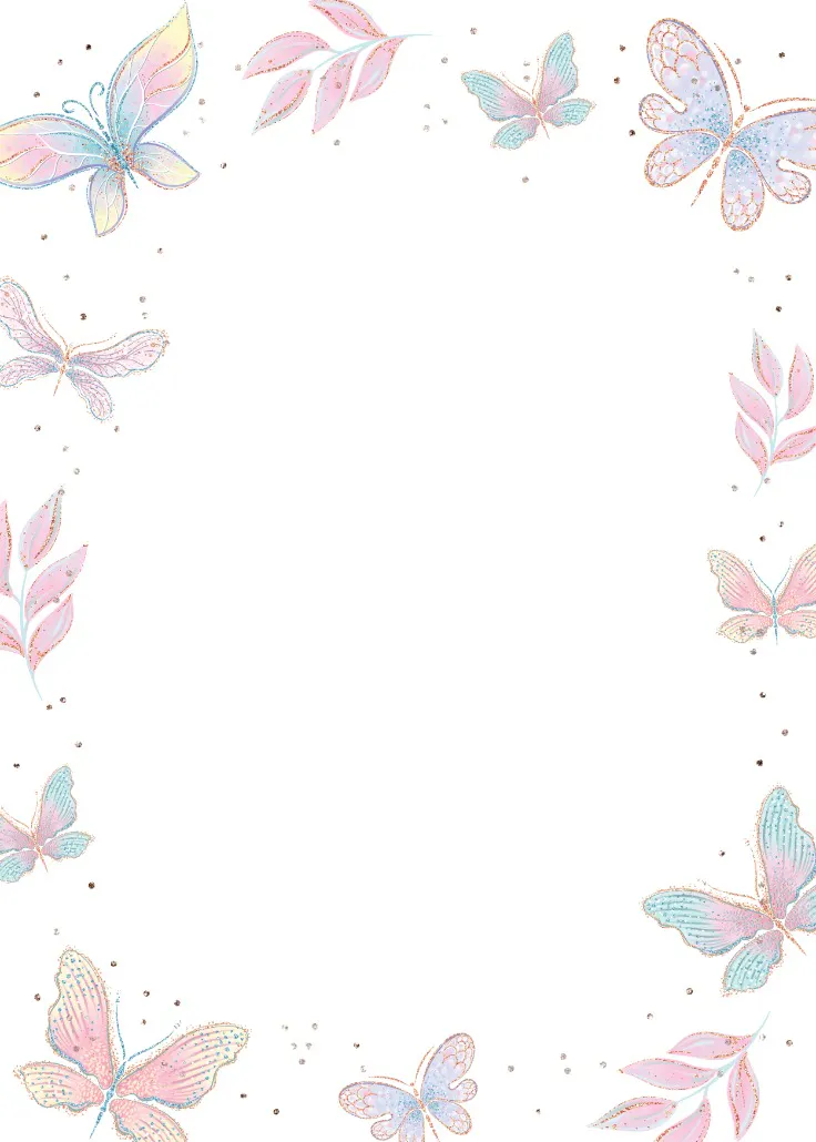 Shiny butterflies -  sayfa kenarlığı