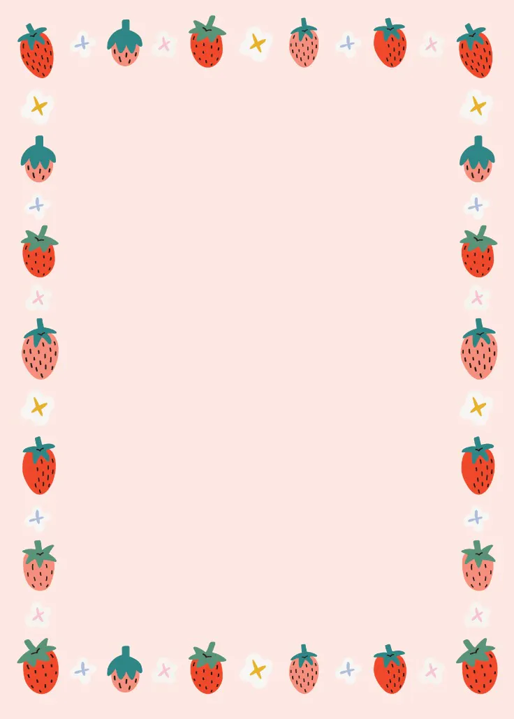 Strawberry frame – borda de página