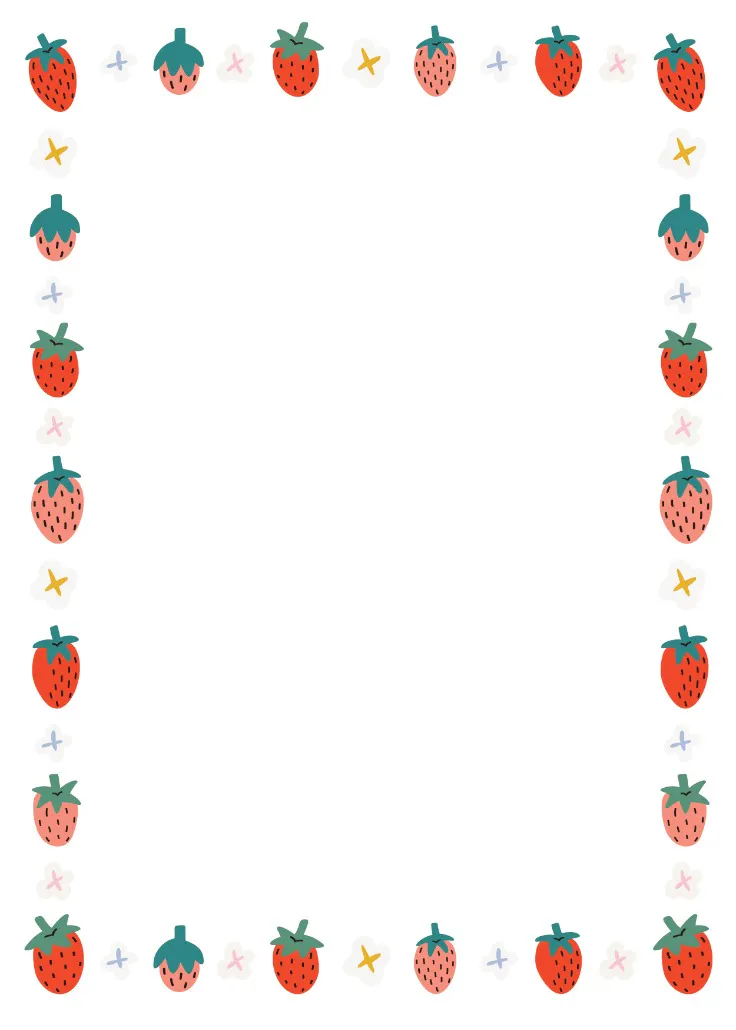 Strawberry frame – borda de página