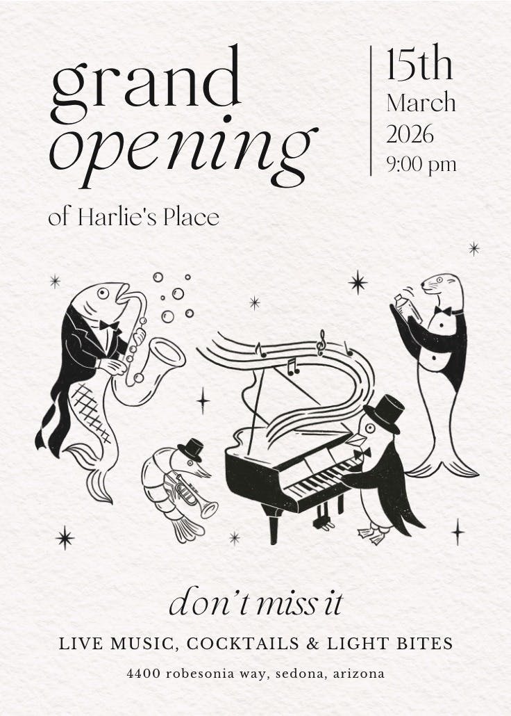 A jazz-kissed opening - business poster
