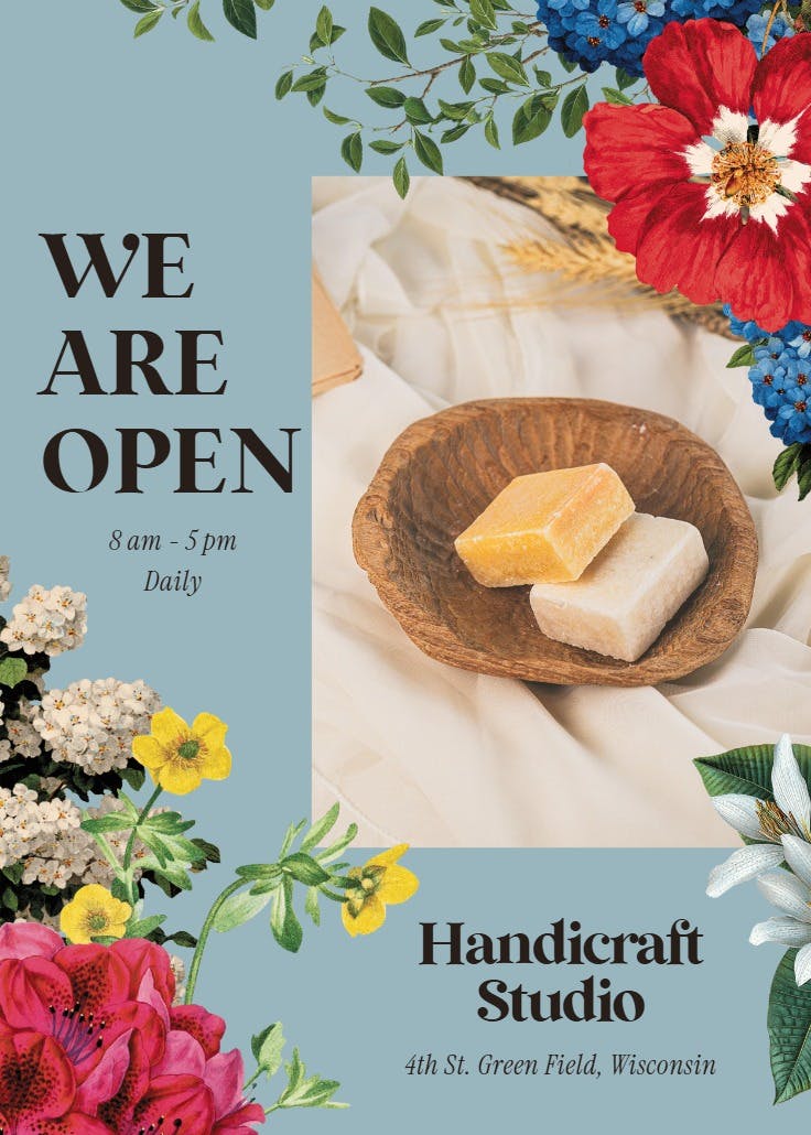 Botanical vibes - business poster