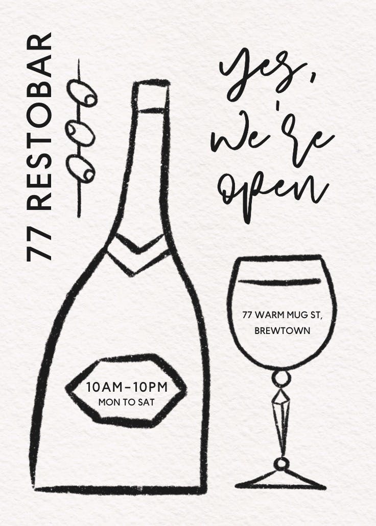 Restobar - business poster