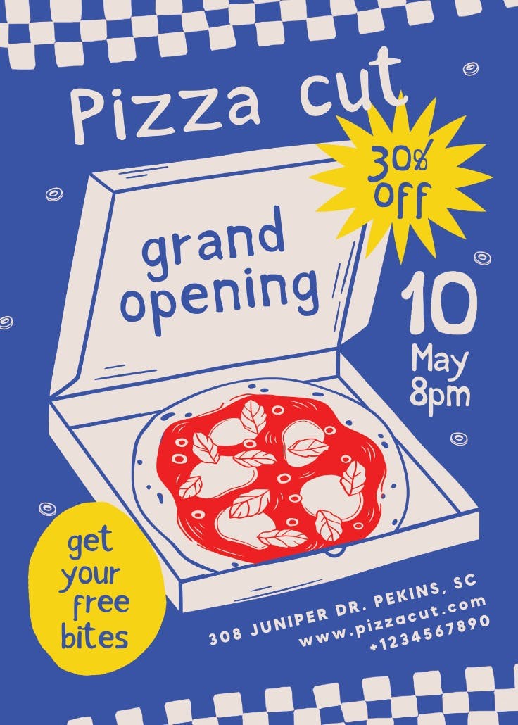 Pizza cut - business poster