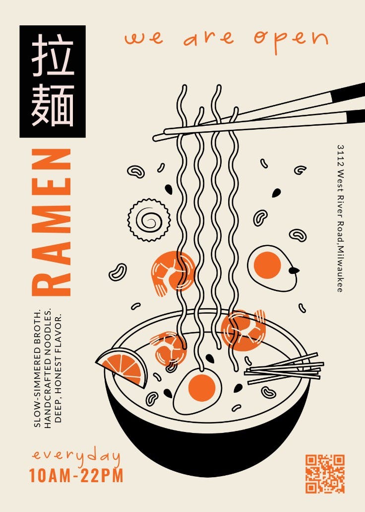 Ramen bar - business poster