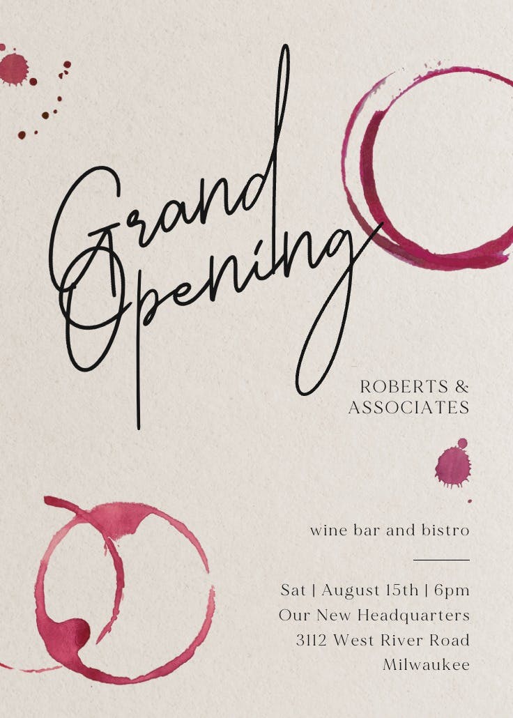 Wine bar - business poster