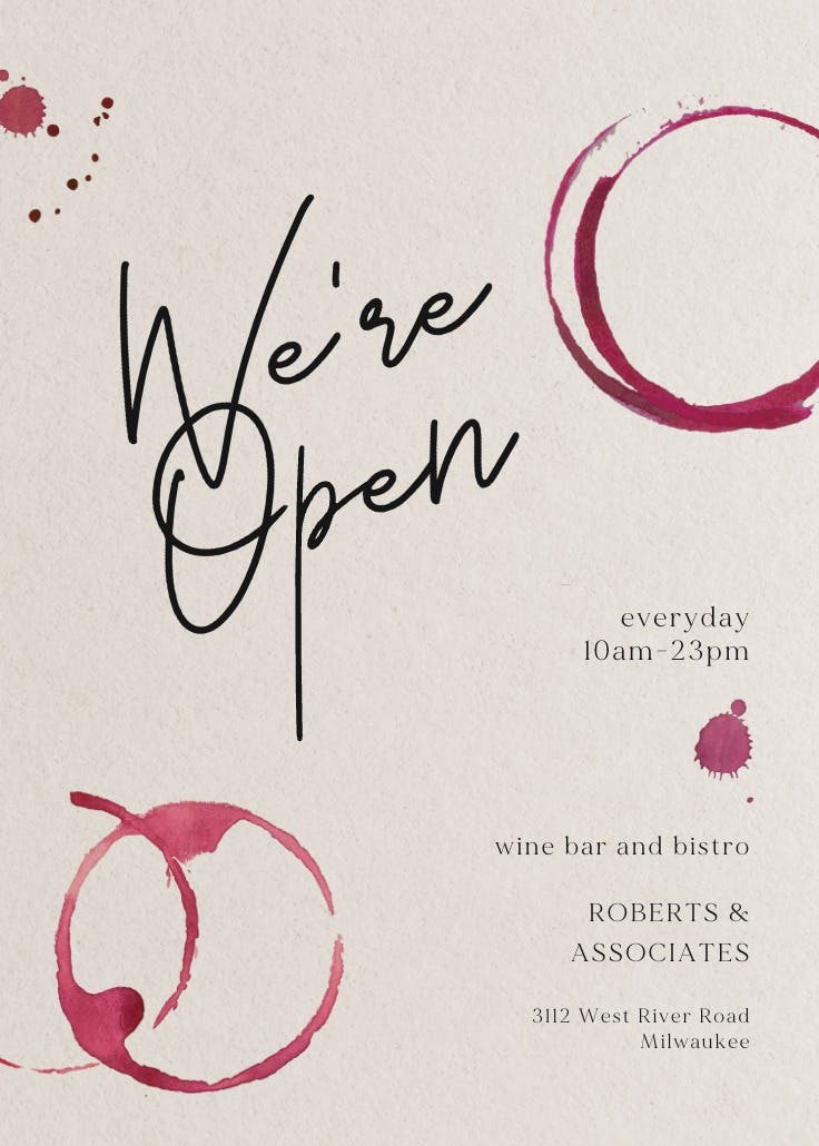 Wine bar - business poster